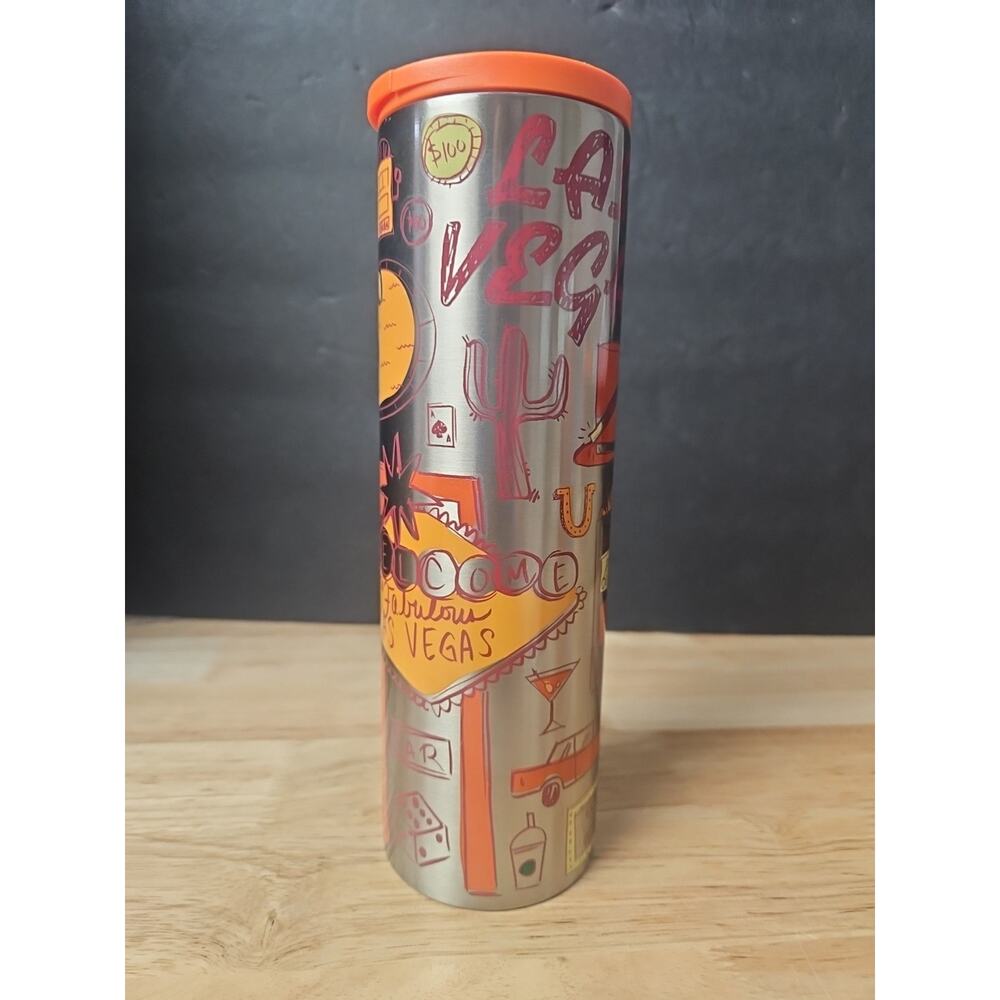 Starbucks Been There Series Las Vegas 16 Oz Travel Coffee Cup 2021 Stainless - Picture 6 of 16